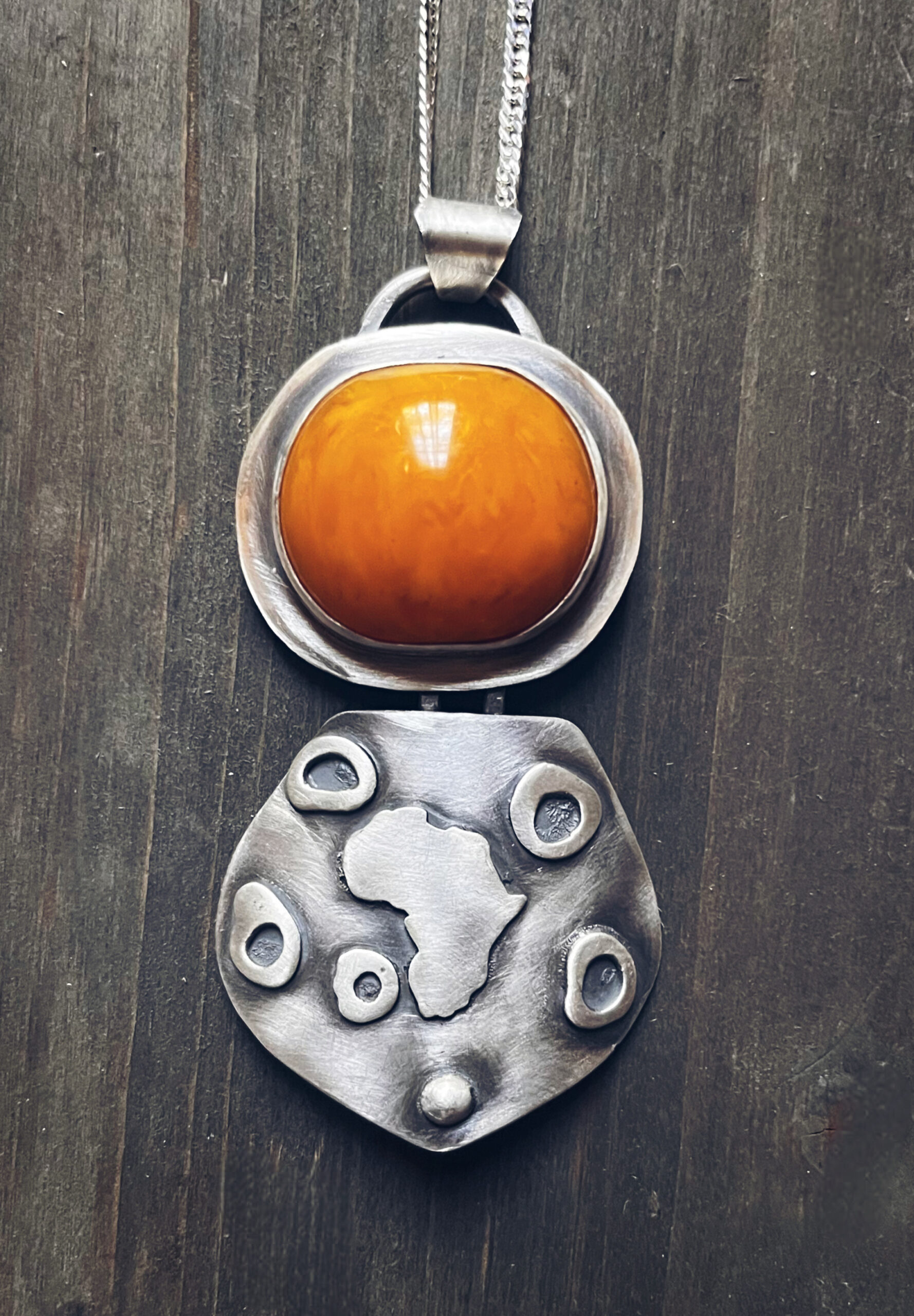 Antique Copal African Amber Pendant