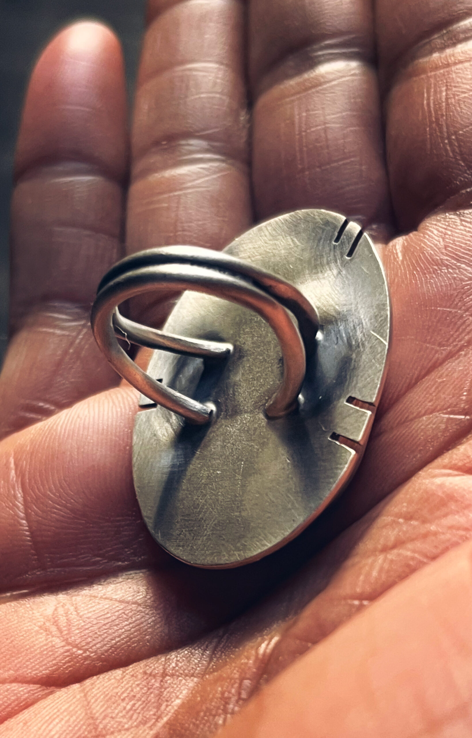 Blue Opal Sterling Silver Ring - Image 4