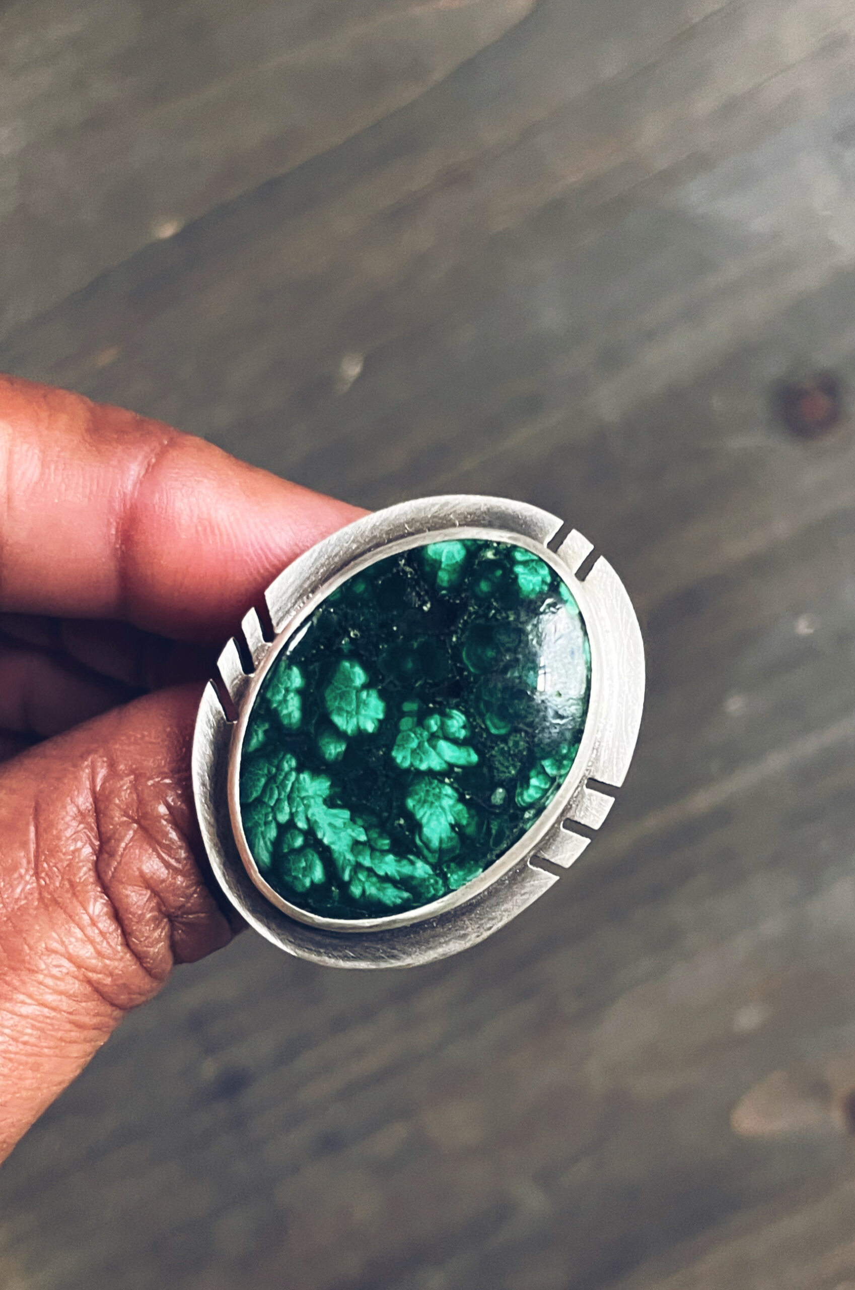 Sterling Silver Malachite Ring - Image 4