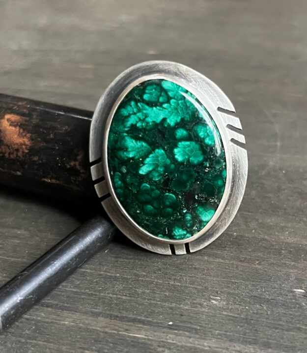 Sterling Silver Malachite Ring