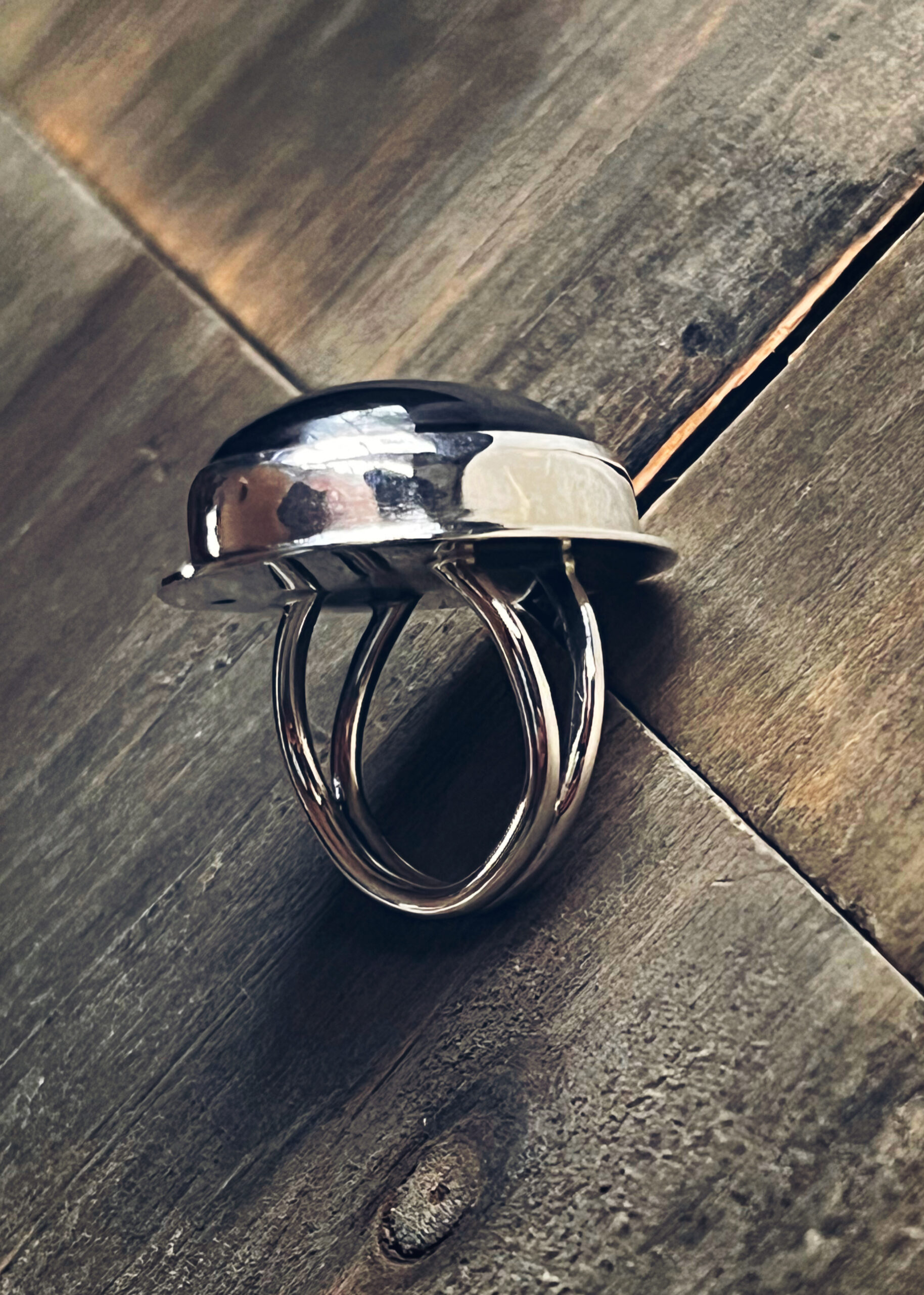 Obsidian Sterling Silver Ring - Image 3